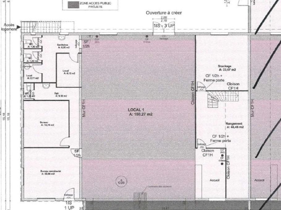 150 m² pour ce local commercial en location à Cornebarrieu