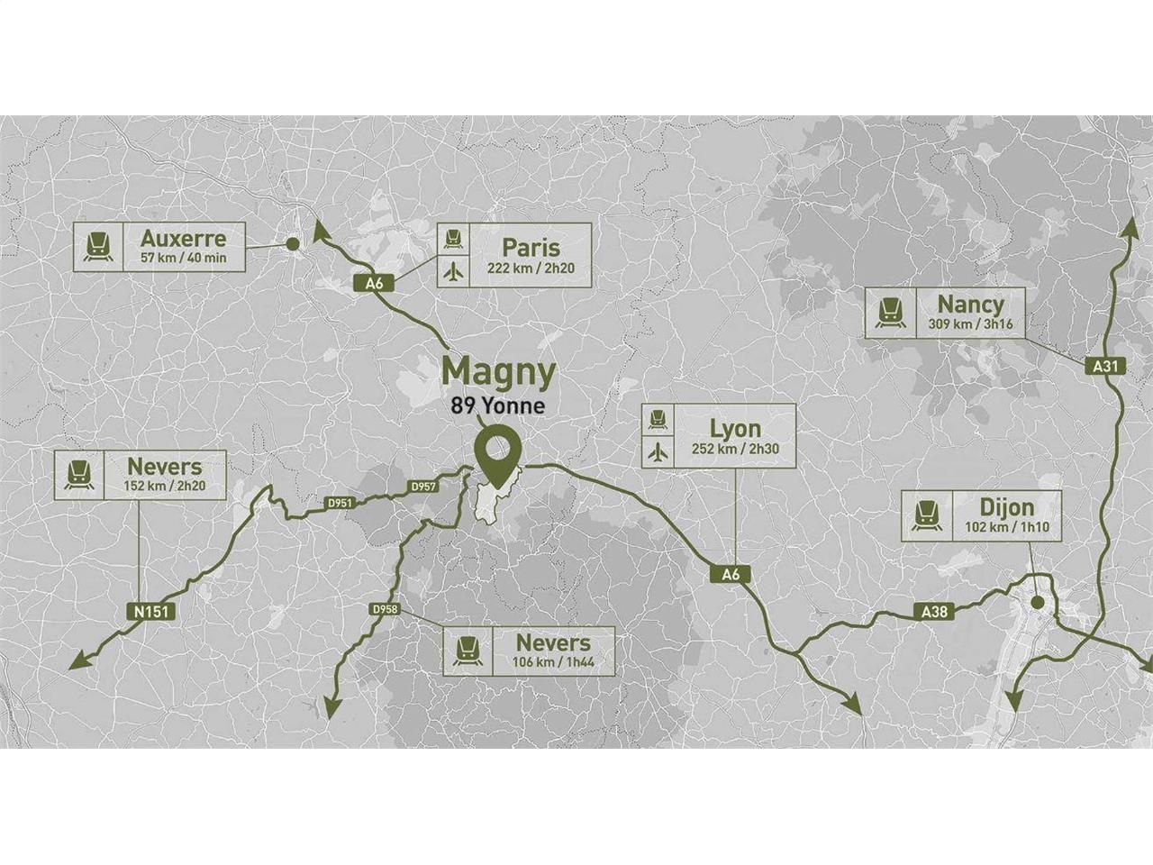 77440 m² pour cetentrepôts classe a en location à Magny