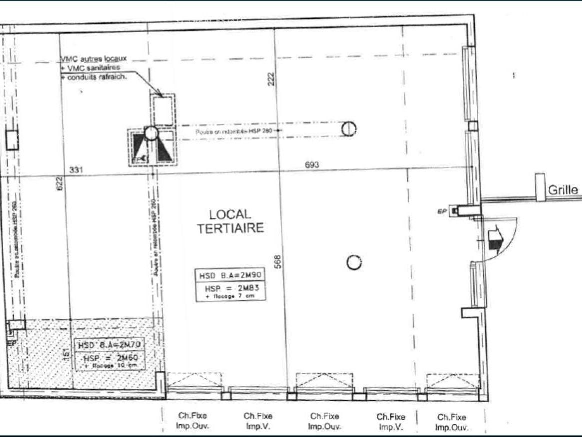 Location Bureaux 74 m² non divisibles 44000 Nantes