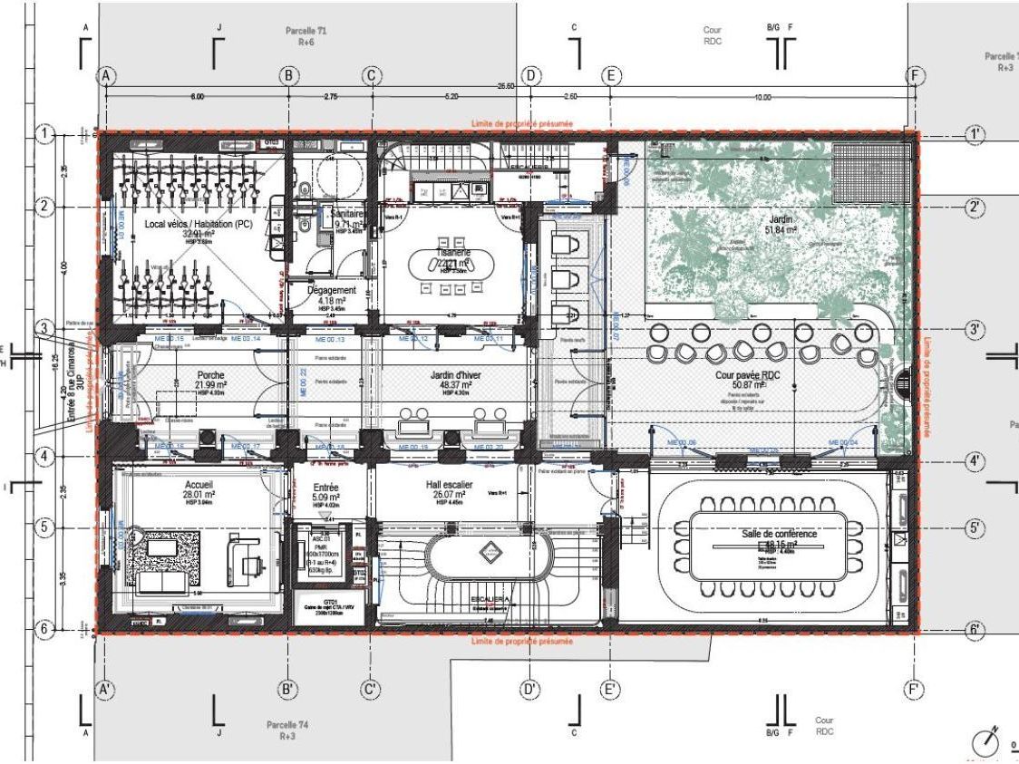 Location Bureaux 1248 m² non divisibles 75116 Paris