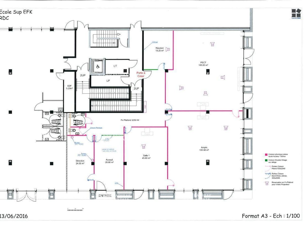 Location Bureaux 1222 m² divisibles 13090 Aix-en-provence