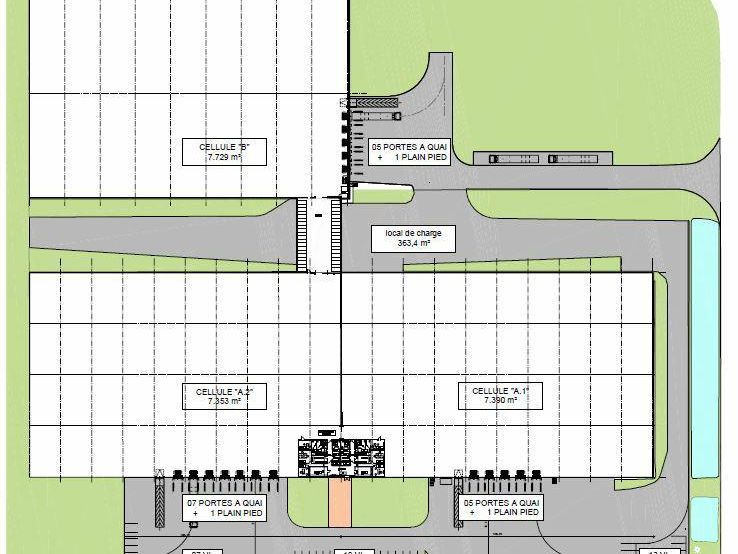 23106 m² pour cetentrepôts classe b en location à La veuve