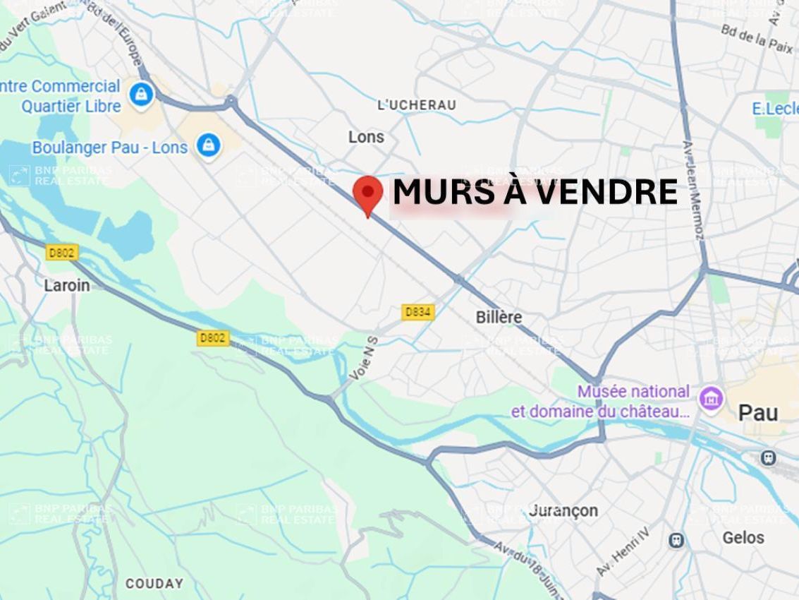 Vente Local commercial 1000 m² non divisibles 64140 Lons