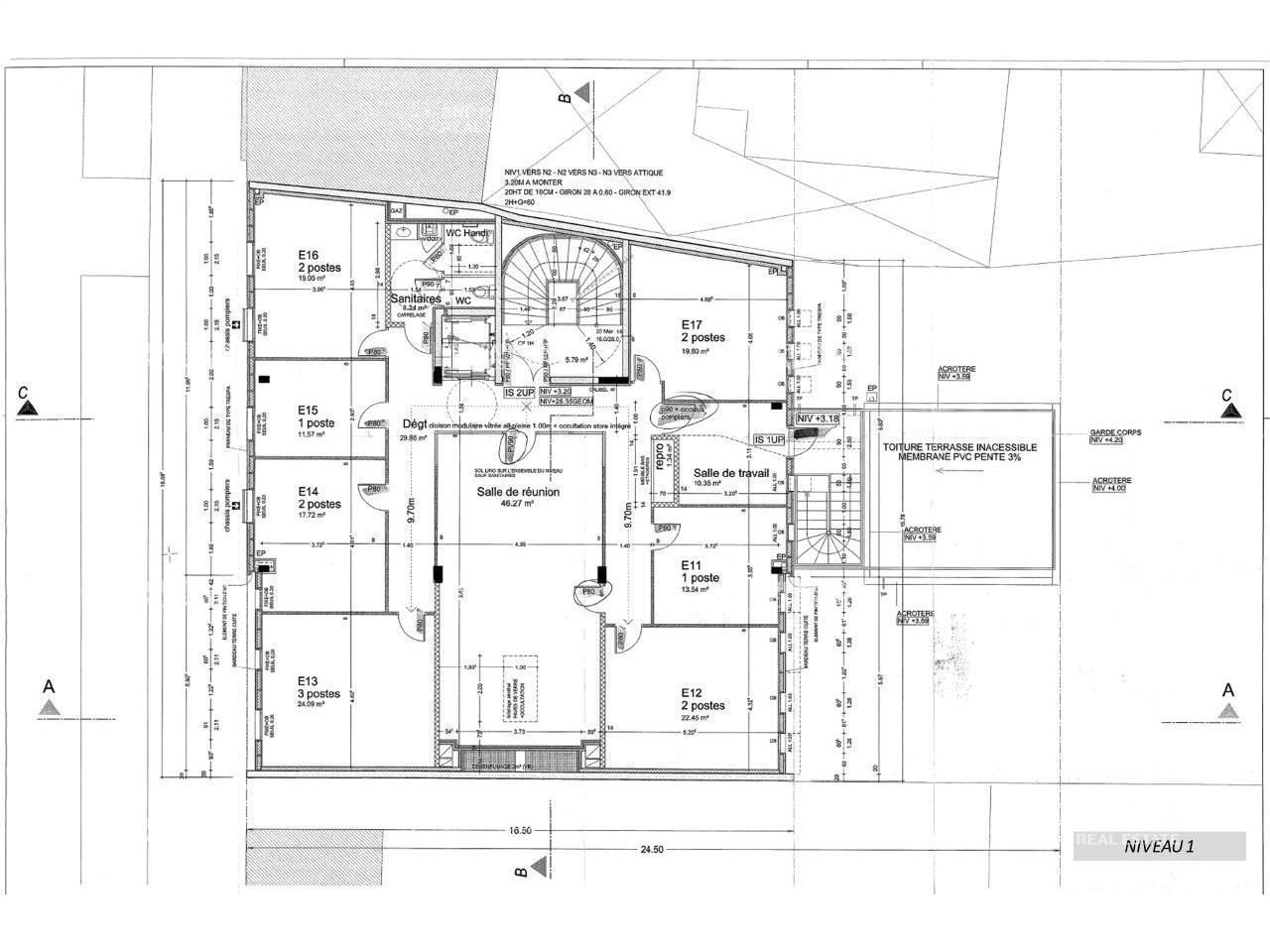 750.2 m² pour ce bureaux en location à Rennes
