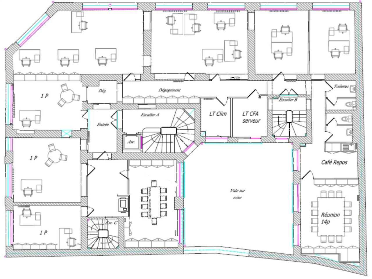 311.5 m² pour ce bureaux en location à Paris