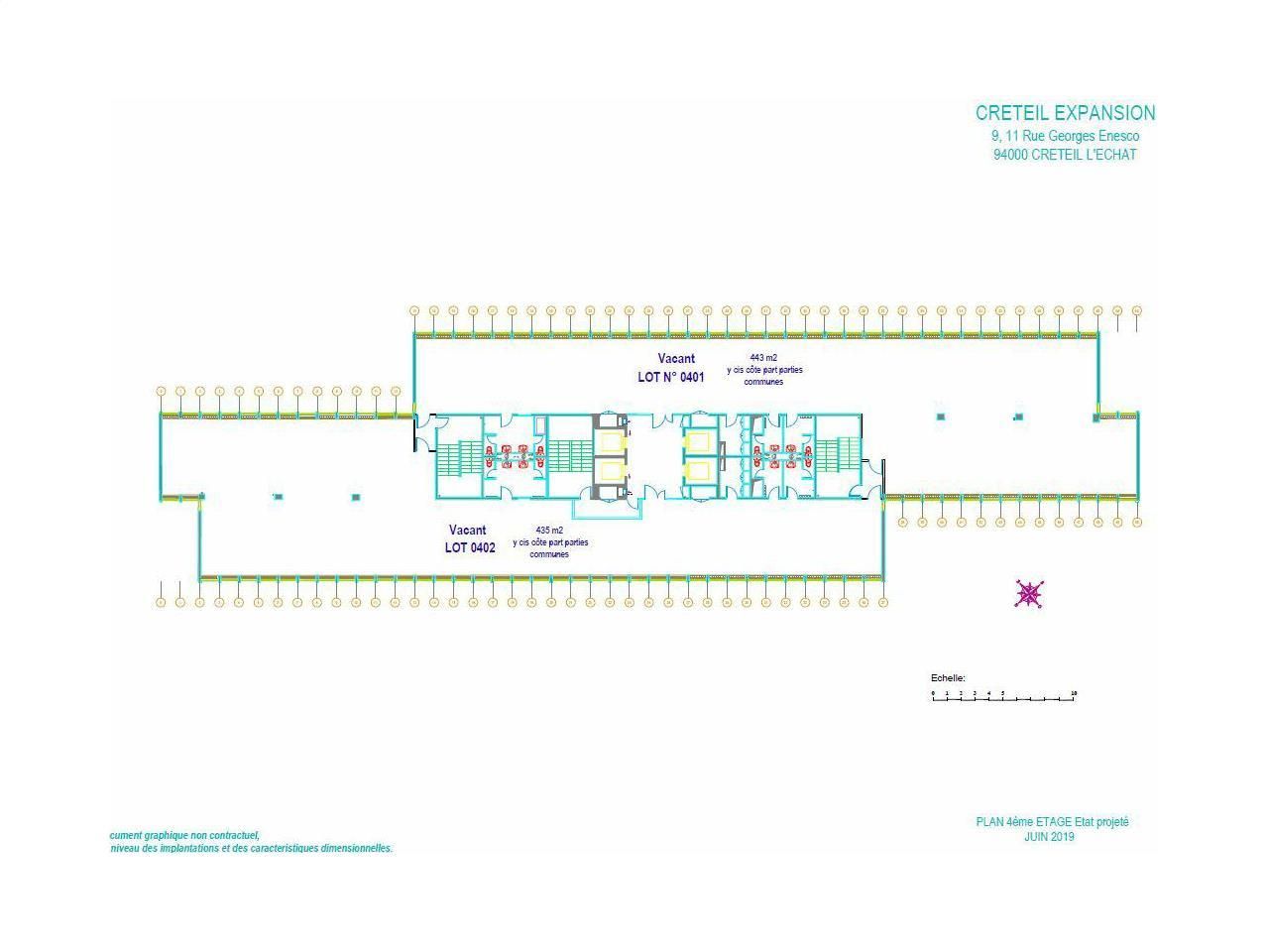 2419 m² pour ce bureaux en location à Creteil