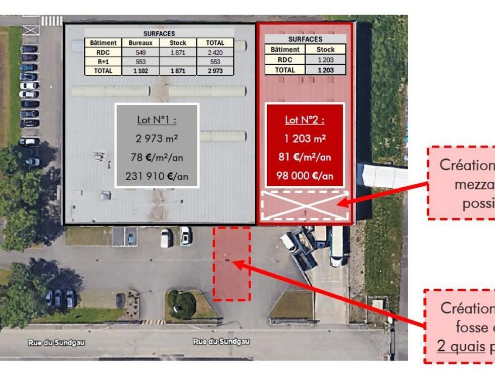 Vente Activité 4176 m² non divisibles 68270 Wittenheim
