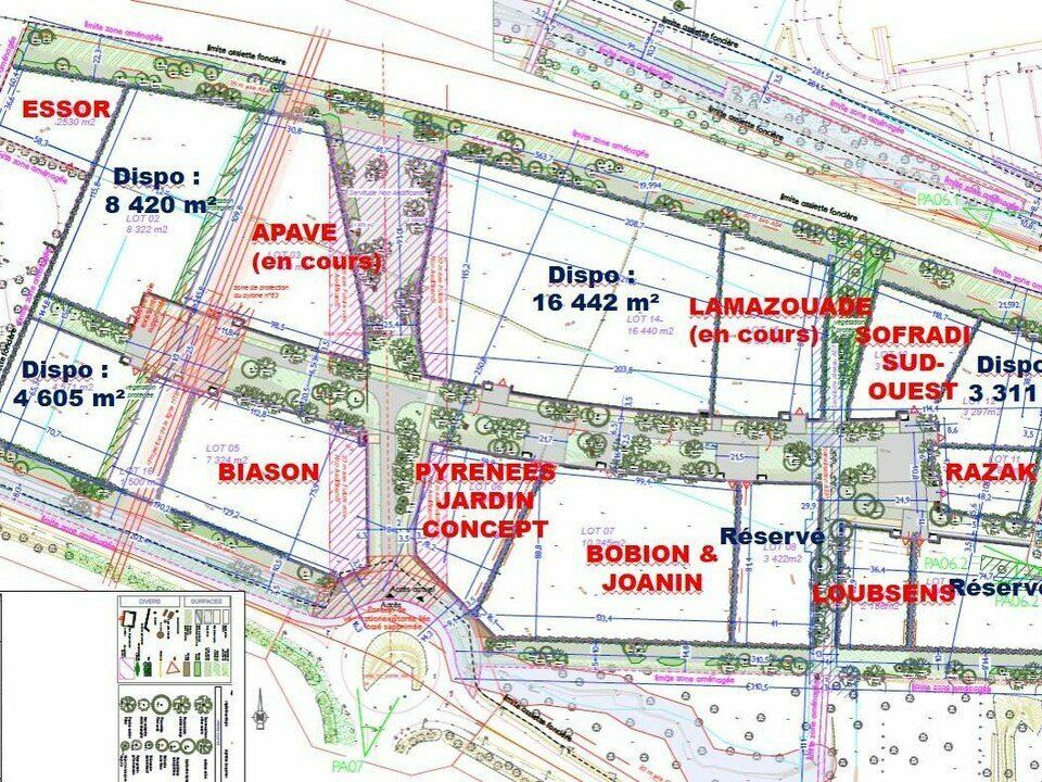 Terrains viabilisés à vendre dès 3 300 m² à la ZAE Lonstechnord, Lons (64)