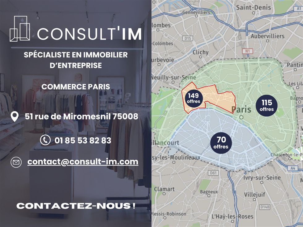 Vente local commercial 149 m² non divisibles
