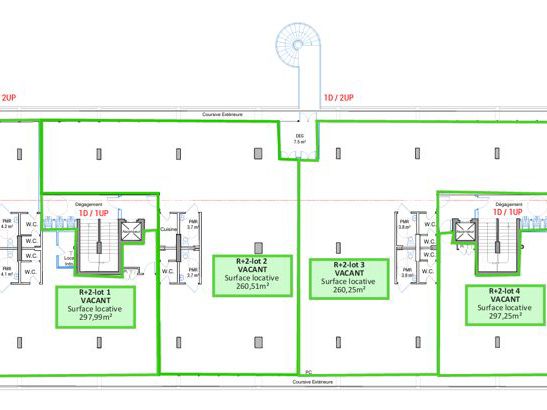 Location bureaux 4487 m² non divisibles