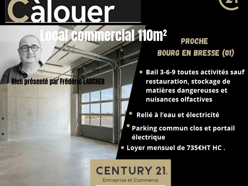 Location local commercial 110.20 m² à BOURG EN BRESSE
