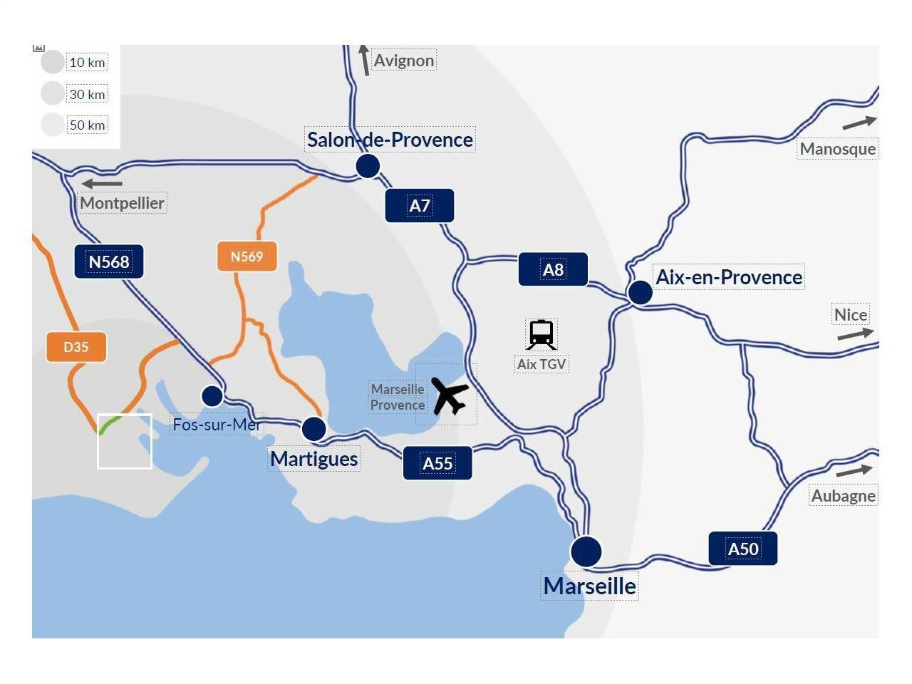 41519 m² pour cetentrepôts classe a en location à Port-saint-louis-du-rhône