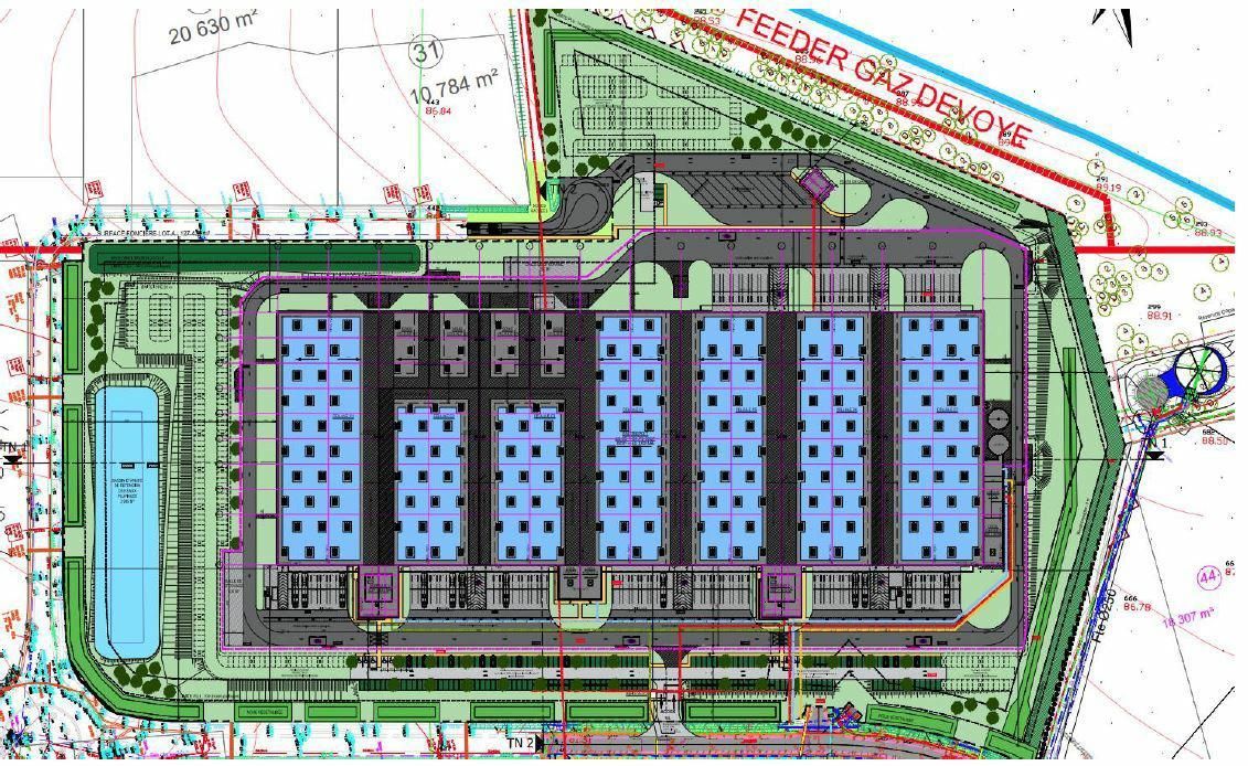 40352 m² pour cetentrepôts classe a en location à Tergnier