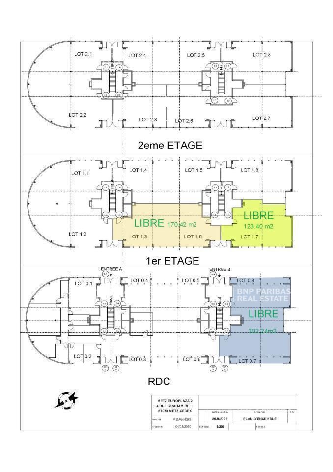 496.22 m² pour ce bureaux en location à Metz