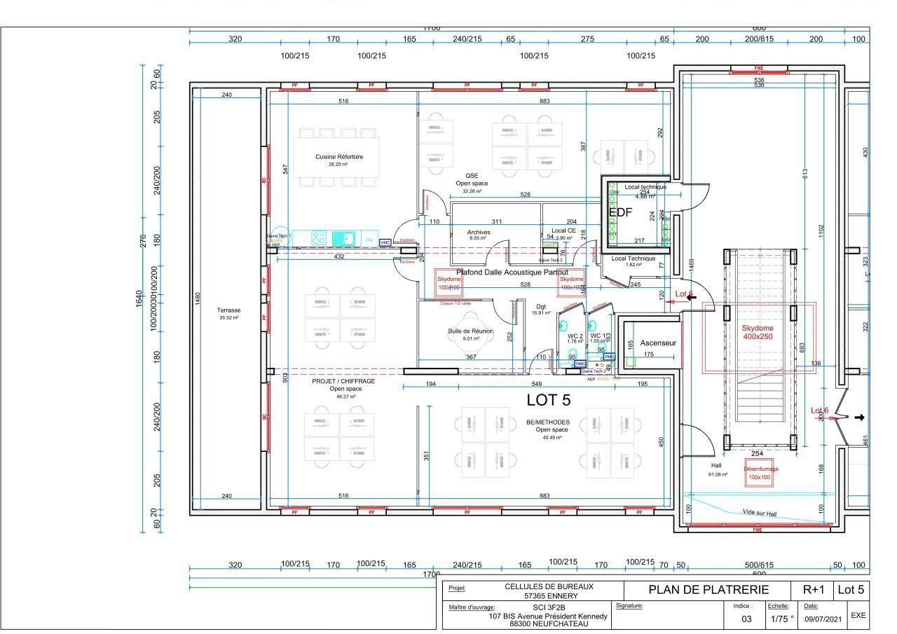 484.99 m² pour ce bureaux en vente à Ennery