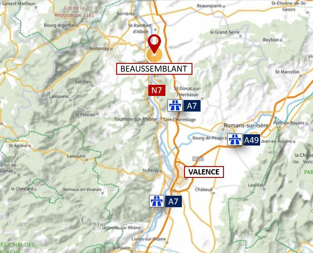 Location Entrepôts classe A 13413 m² non divisibles 26240 Beausemblant