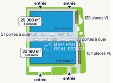 33354 m² pour cetentrepôts classe a en location à Ormes