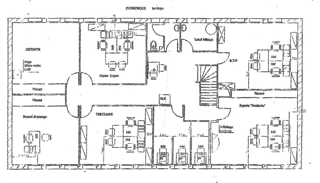 Location Bureaux 340 m² non divisibles 59140 Dunkerque