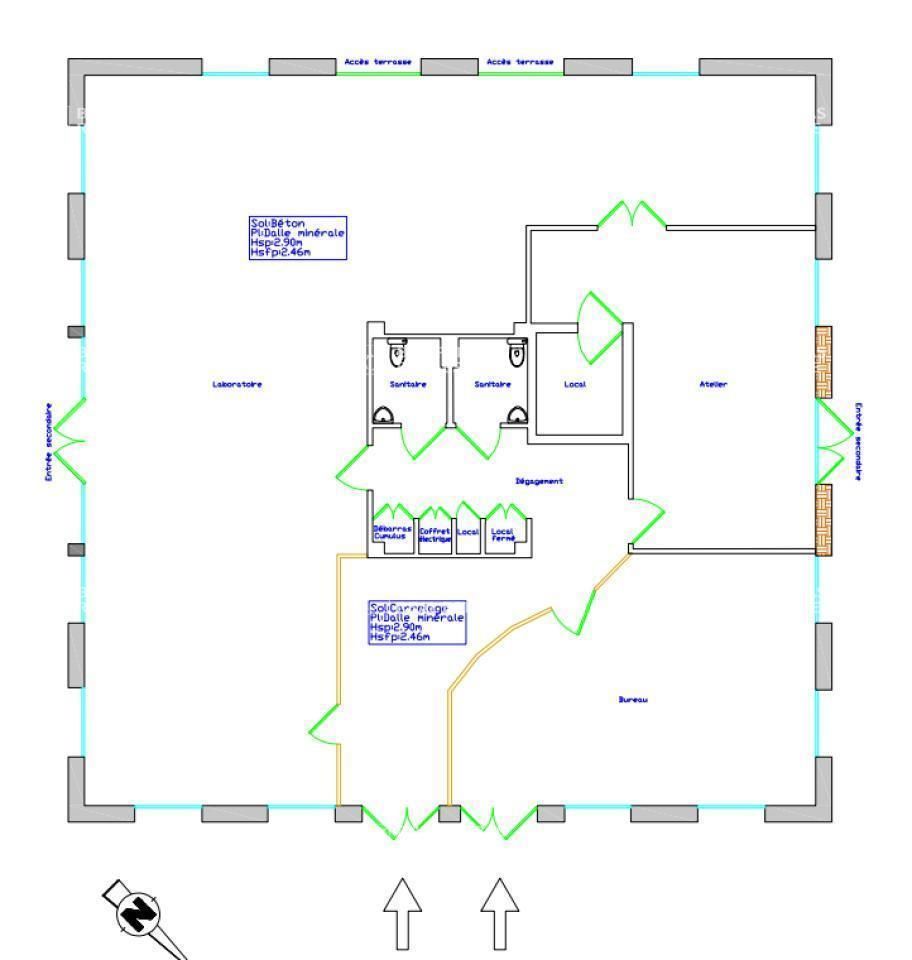 Location Bureaux 512 m² divisibles 59650 Villeneuve-d'ascq