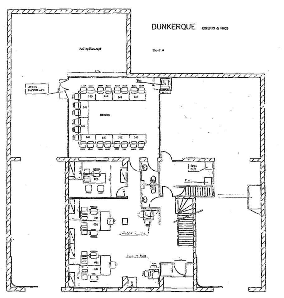 340 m² pour ce bureaux en location à Dunkerque