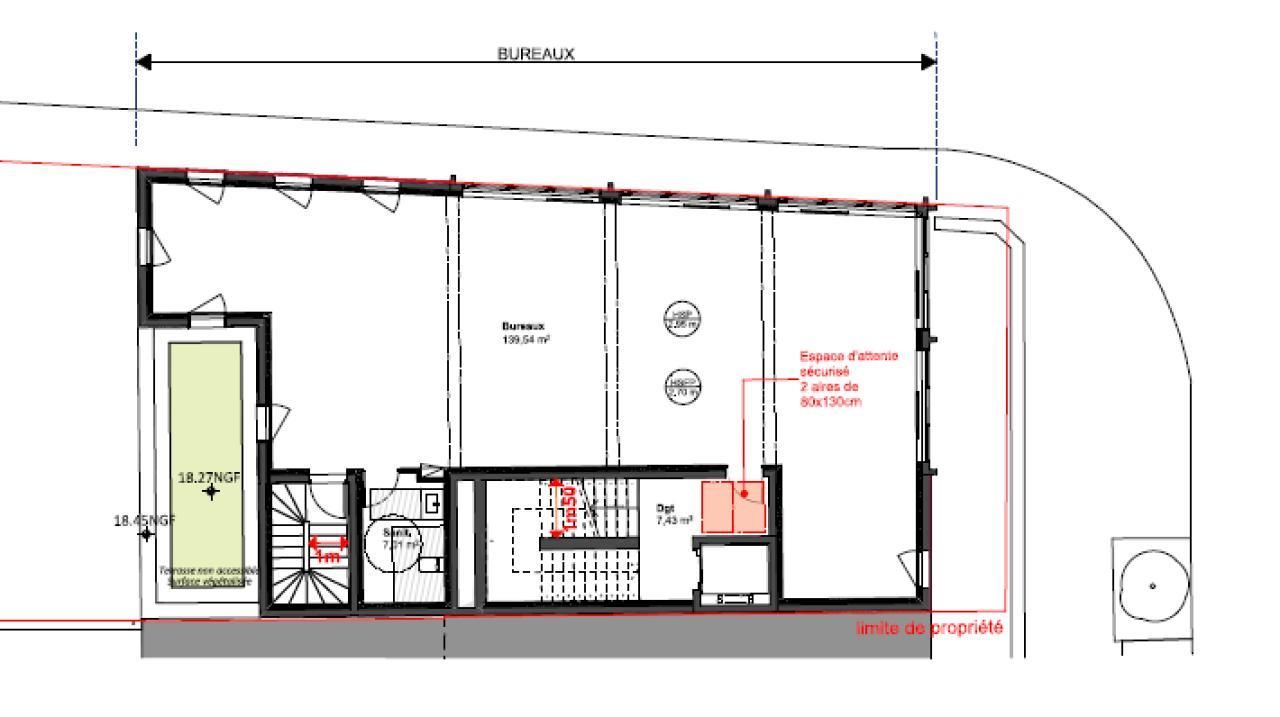 633.93 m² pour ce bureaux en vente à Rouen