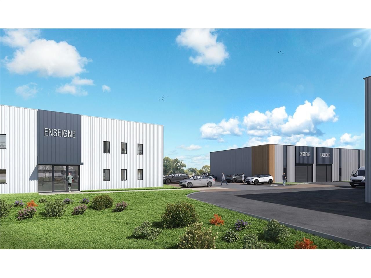 Dans la ZAC d'activité de la Hurline à St Père en