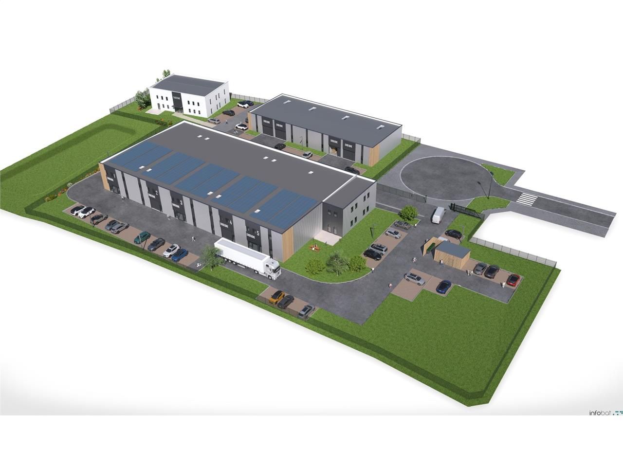 Dans la ZAC d'activité de la Hurline à St Père en