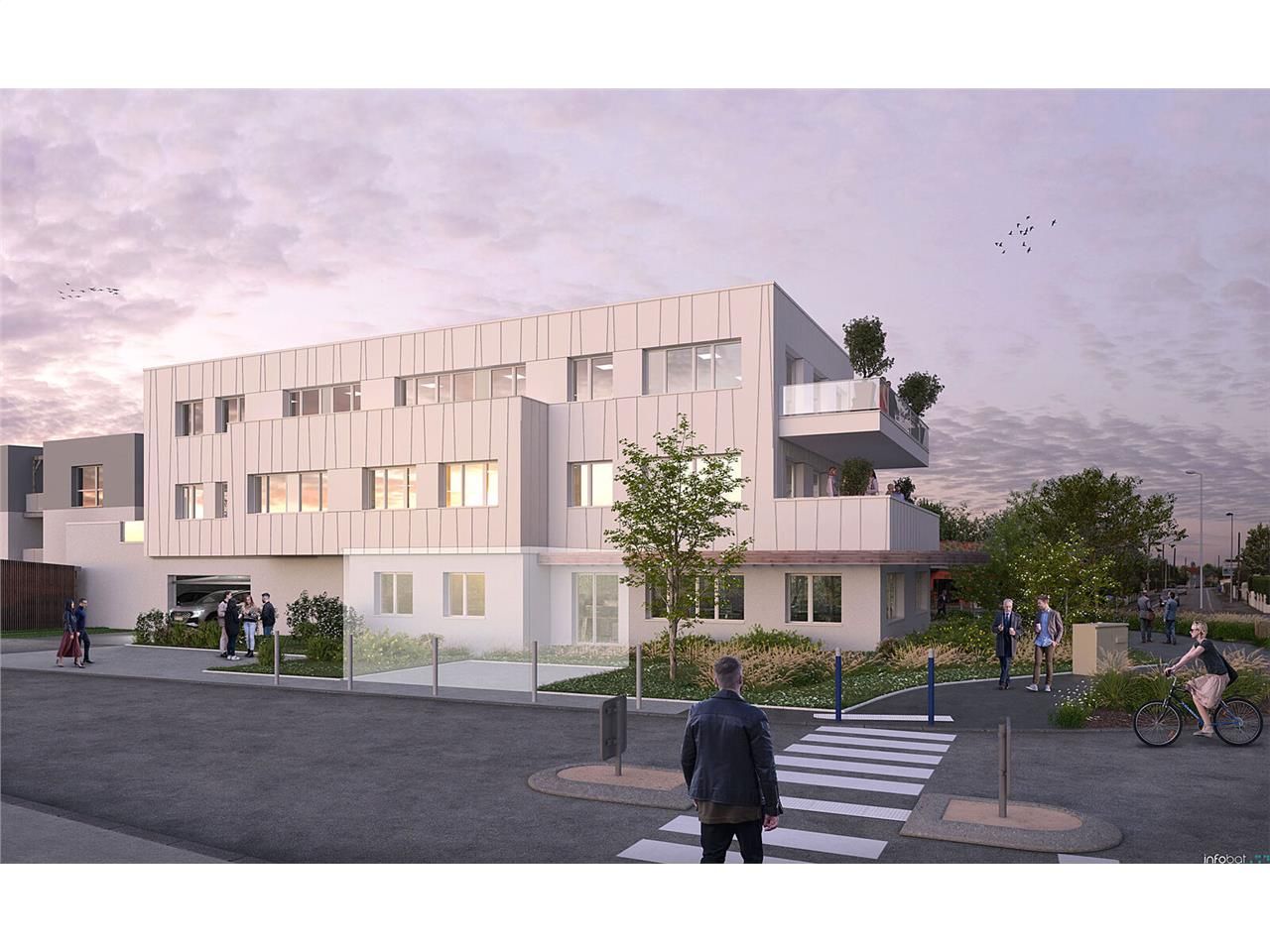 Le bâtiment tertiaire OPAL d'environ 850 m² s'ins