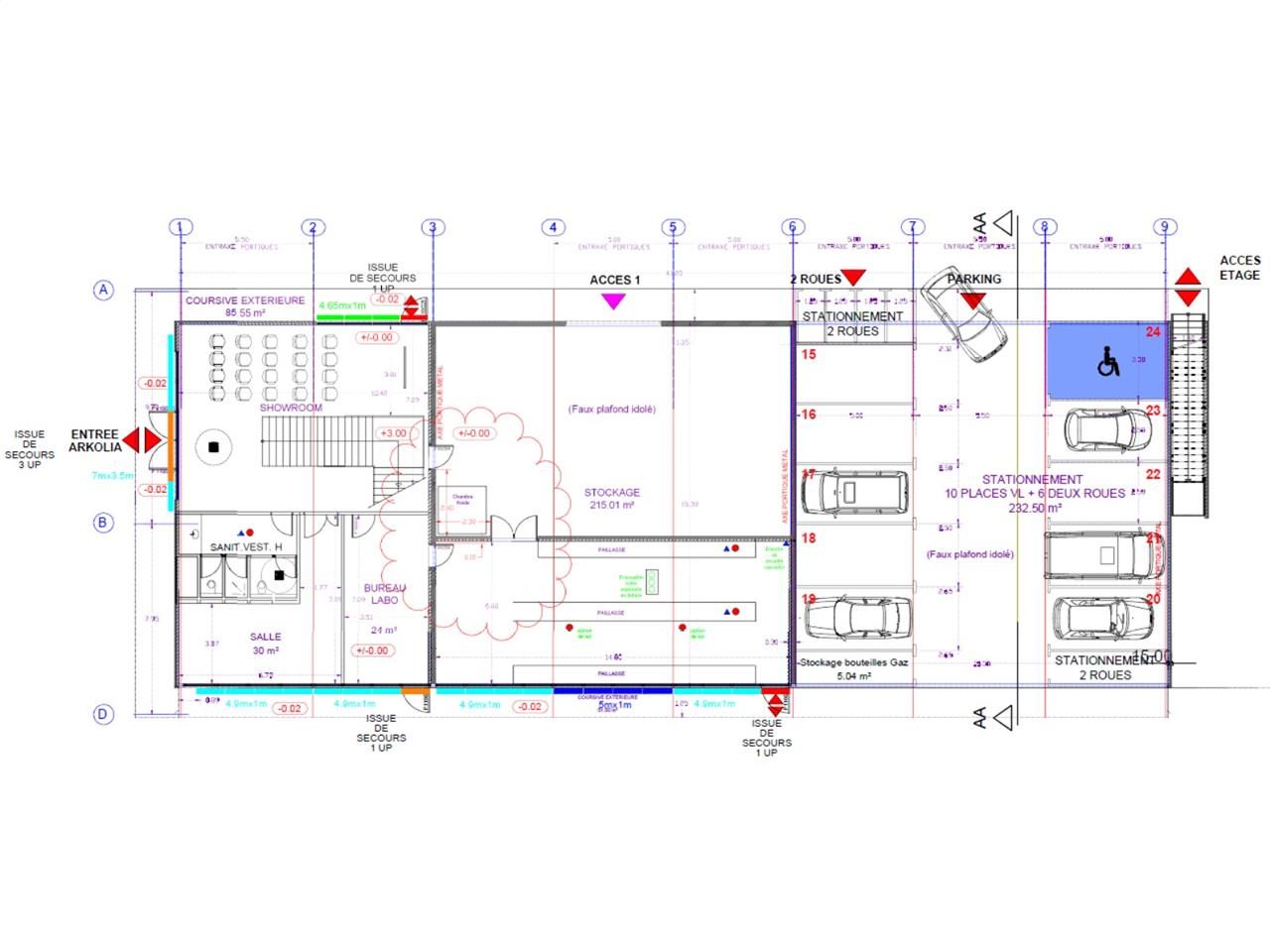 Vente bureaux 985 m² non divisibles