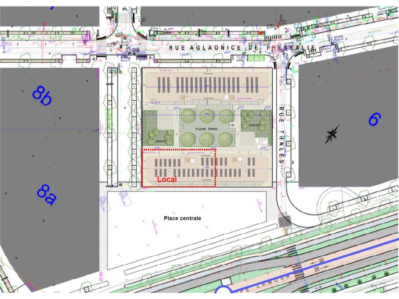 Location locaux commerciaux 520 m² divisibles à partir de 200 m²