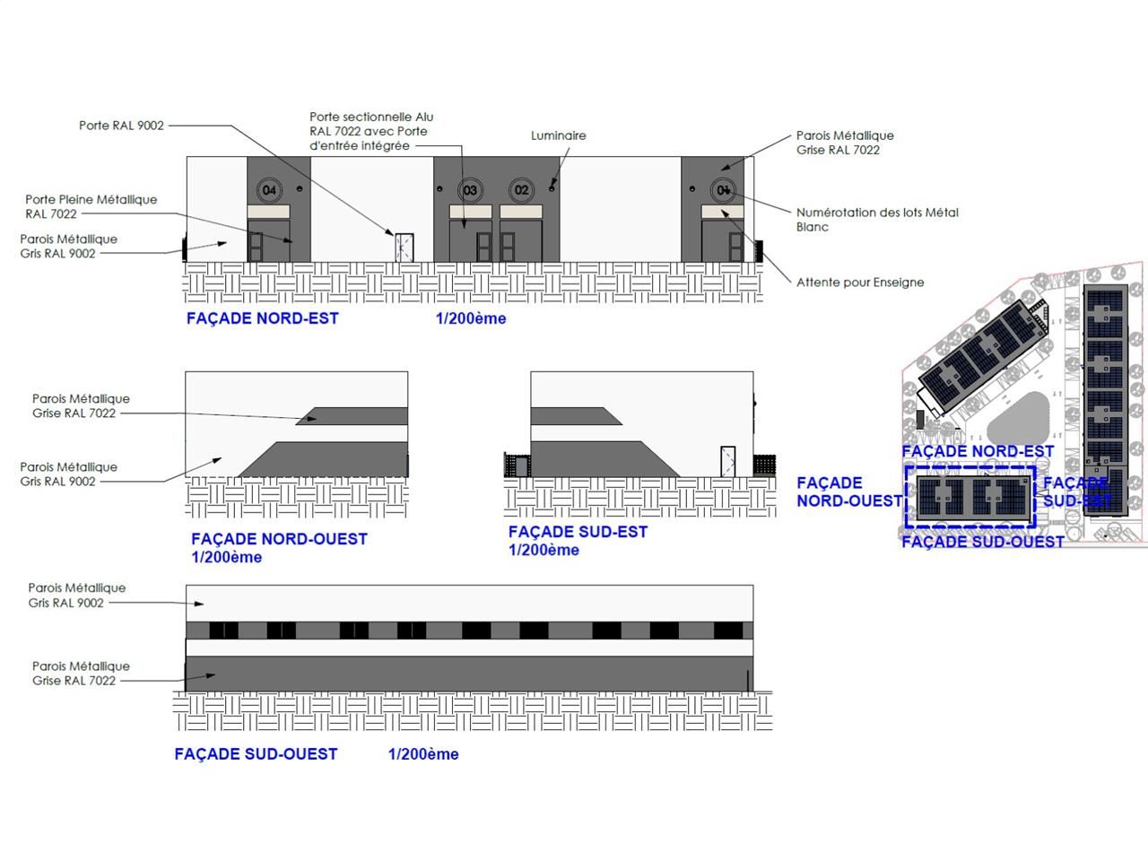 Vente entrepots 2009 m² divisibles à partir de 192 m²