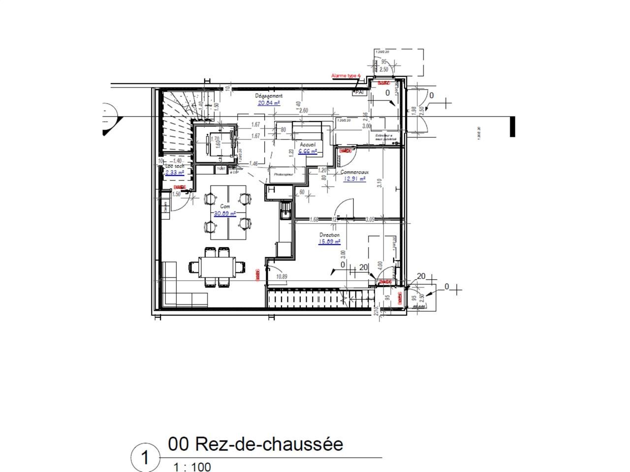 Location bureaux 229 m² divisibles à partir de 34 m²