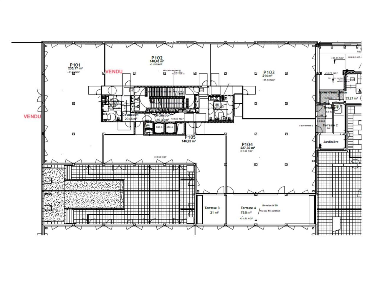 Vente bureaux 2153 m² divisibles à partir de 168 m²