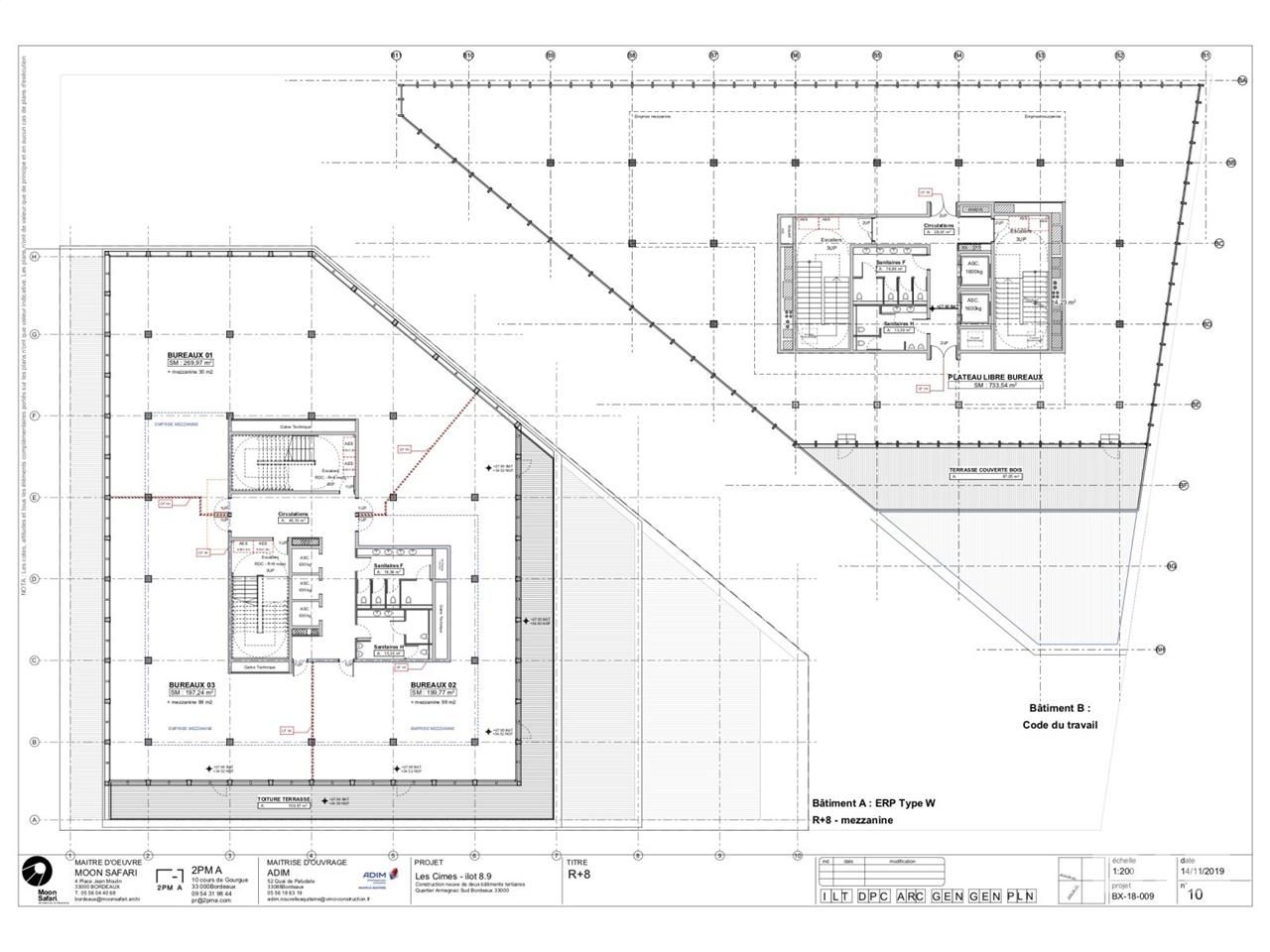 Location bureaux 13869 m² divisibles à partir de 144 m²