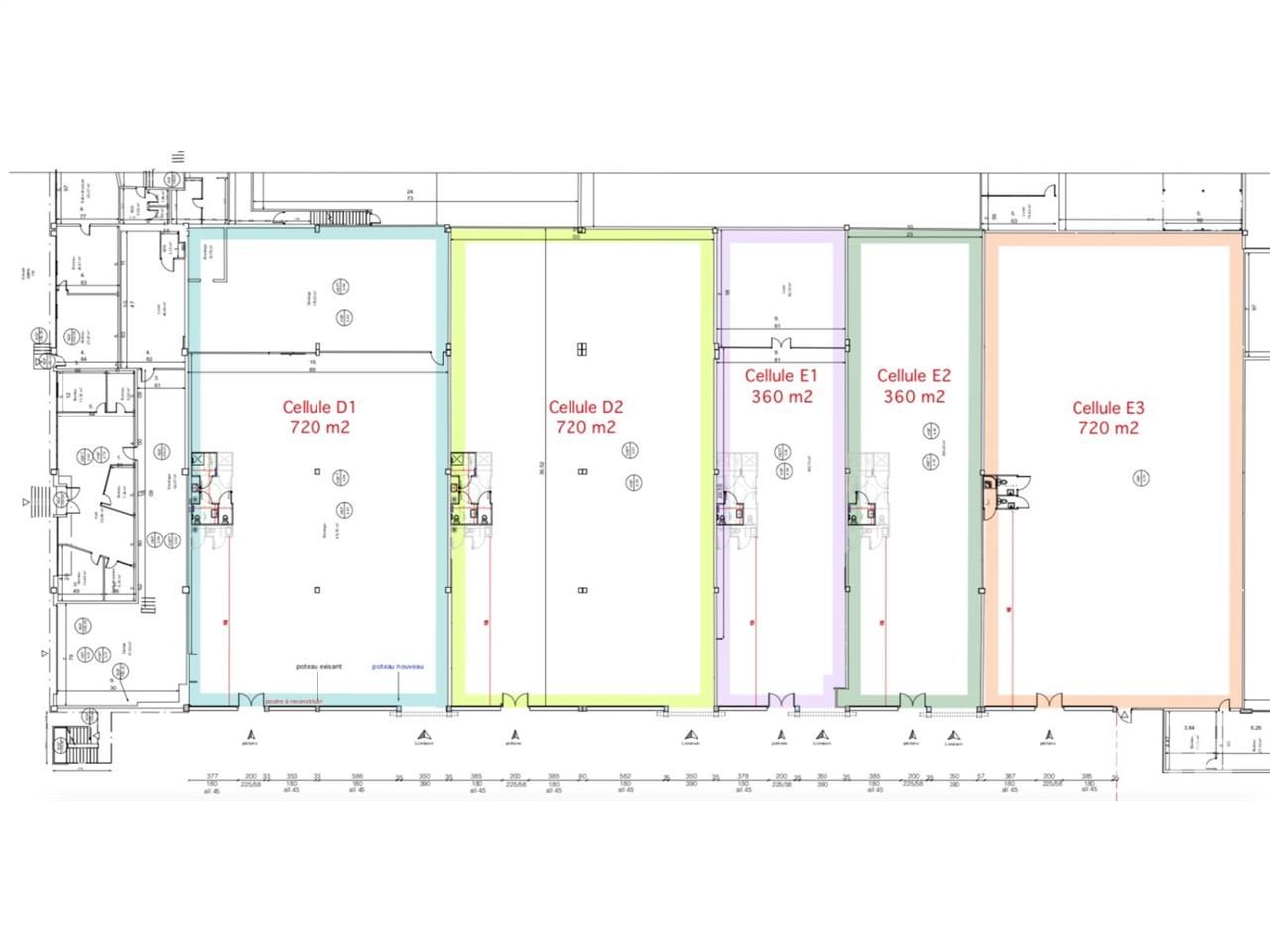 Location entrepots 720 m² non divisibles