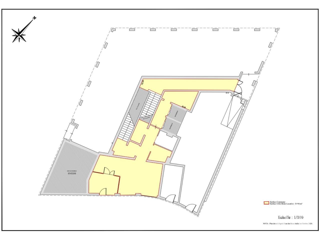 Location bureaux 460 m² non divisibles