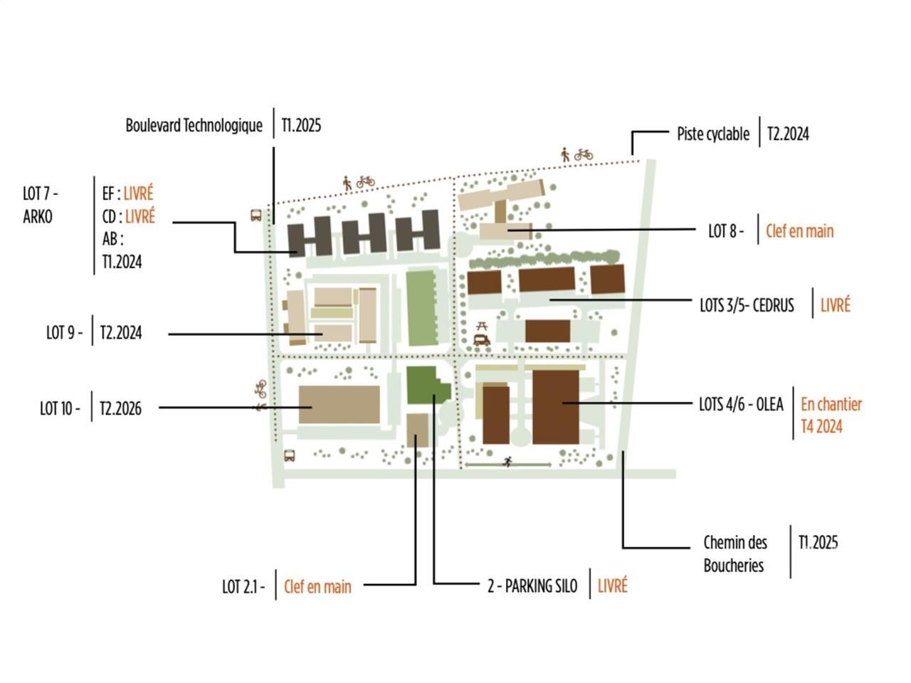Location bureaux 7688 m² divisibles à partir de 183 m²