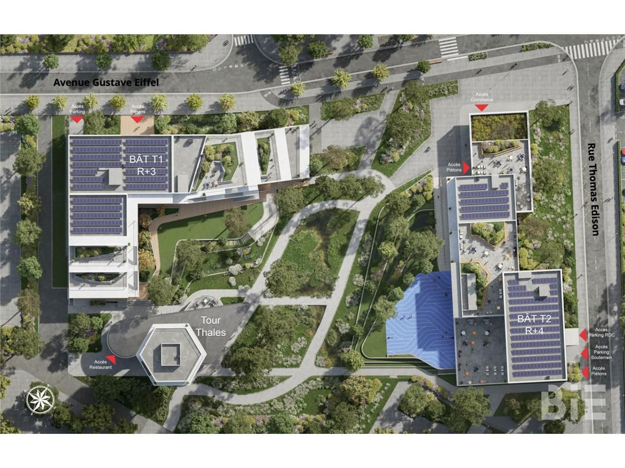 Location bureaux 4126 m² divisibles à partir de 234 m²