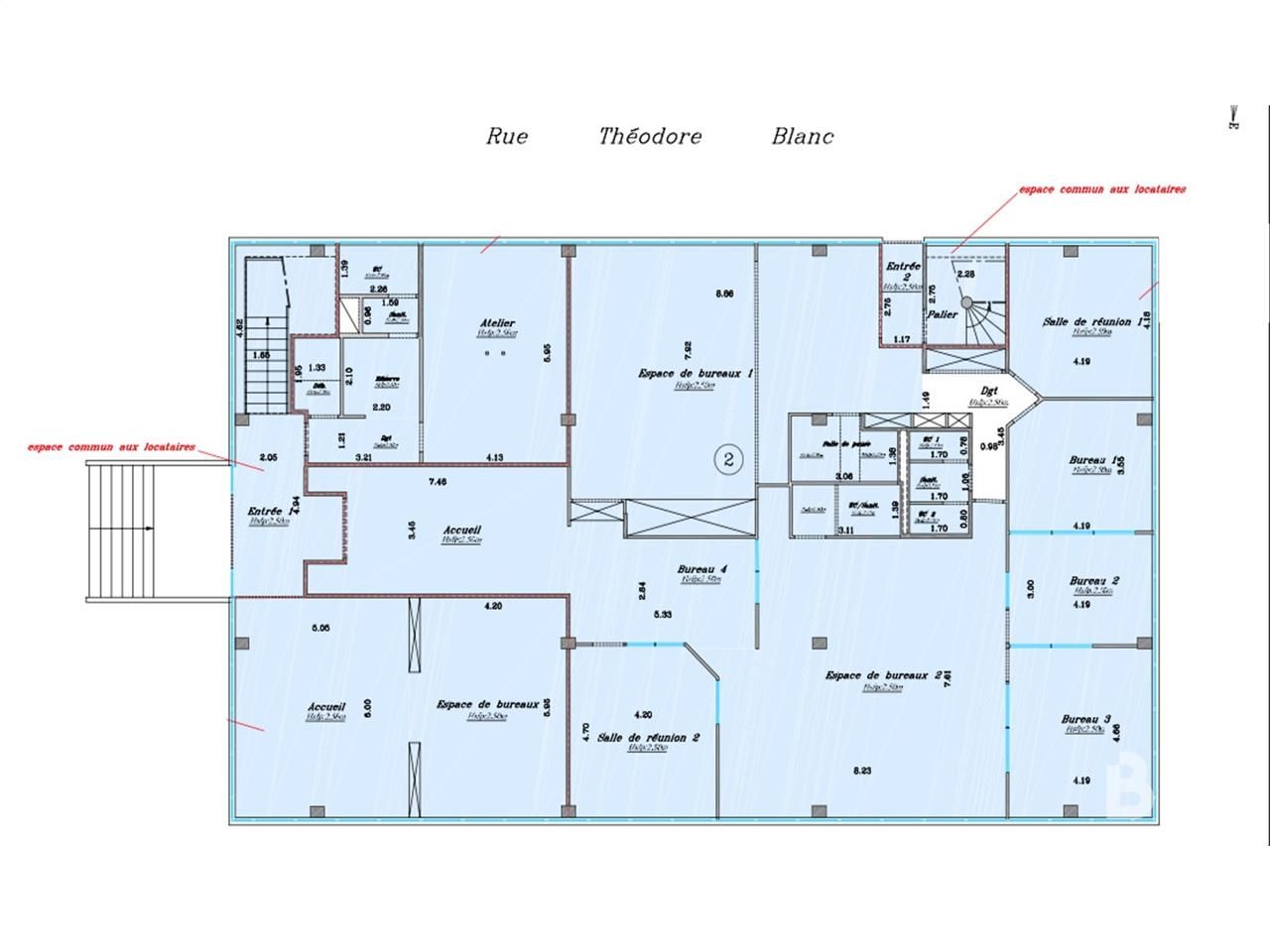 Vente bureaux 380 m² divisibles à partir de 135 m²
