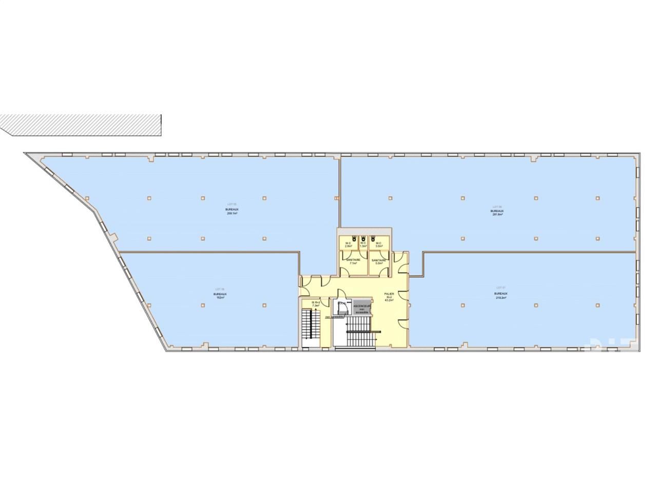 Location bureaux 2690 m² divisibles à partir de 166 m²