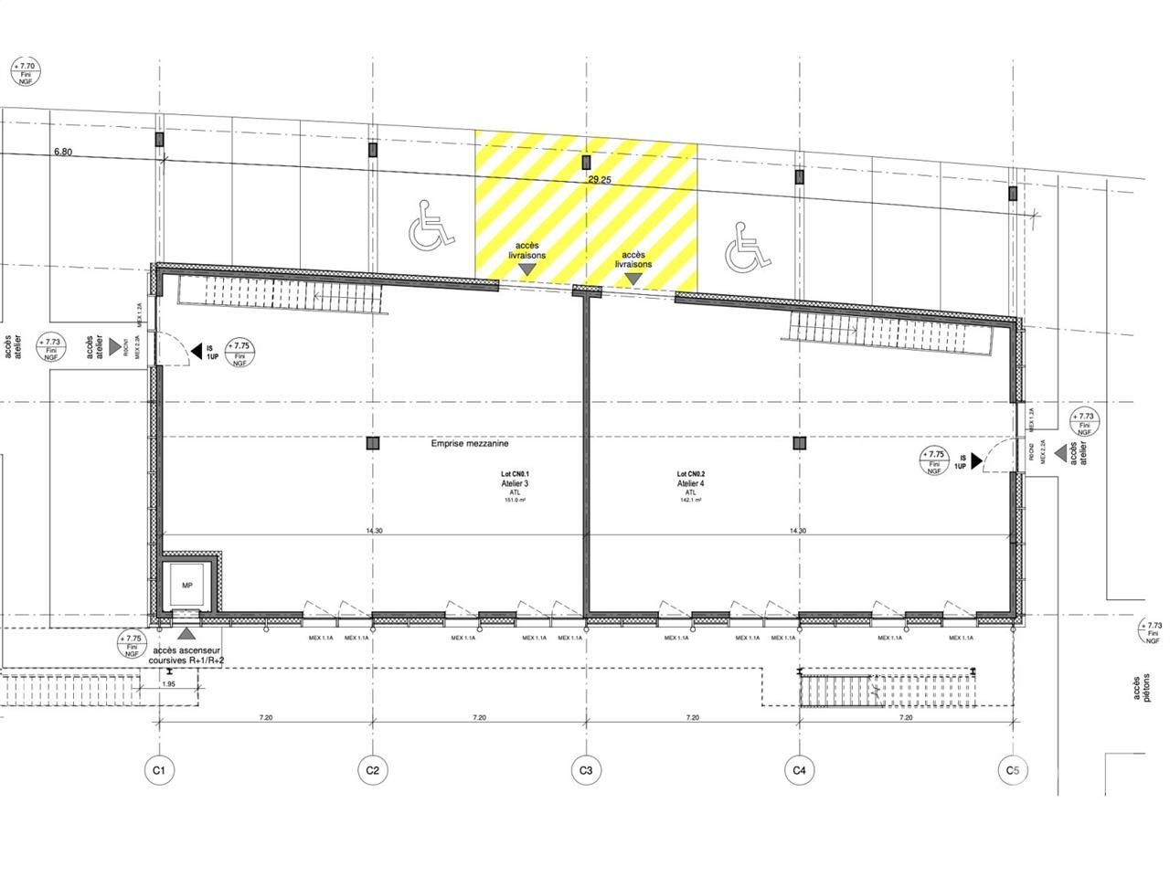 Vente entrepots 4699 m² divisibles à partir de 75 m²