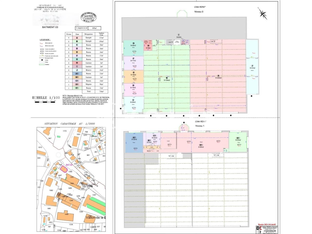 Location entrepots 695 m² non divisibles