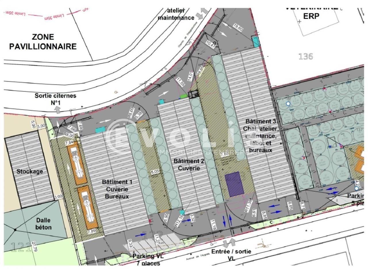 Vente entrepots 2154 m² divisibles à partir de 455 m²