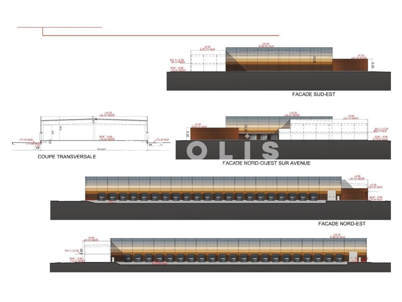 Location entrepots 5868 m² non divisibles