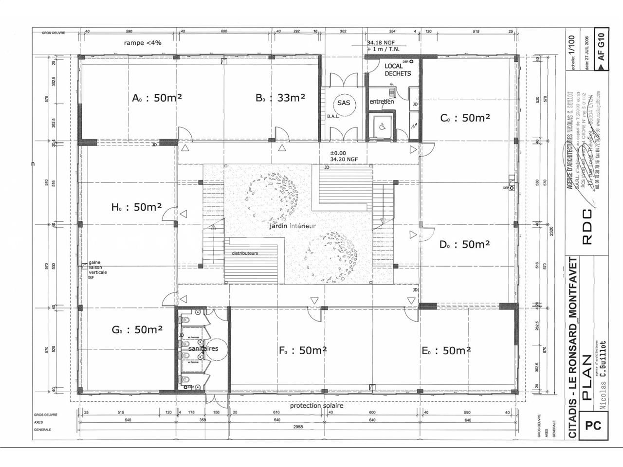 Location bureaux 82 m² non divisibles