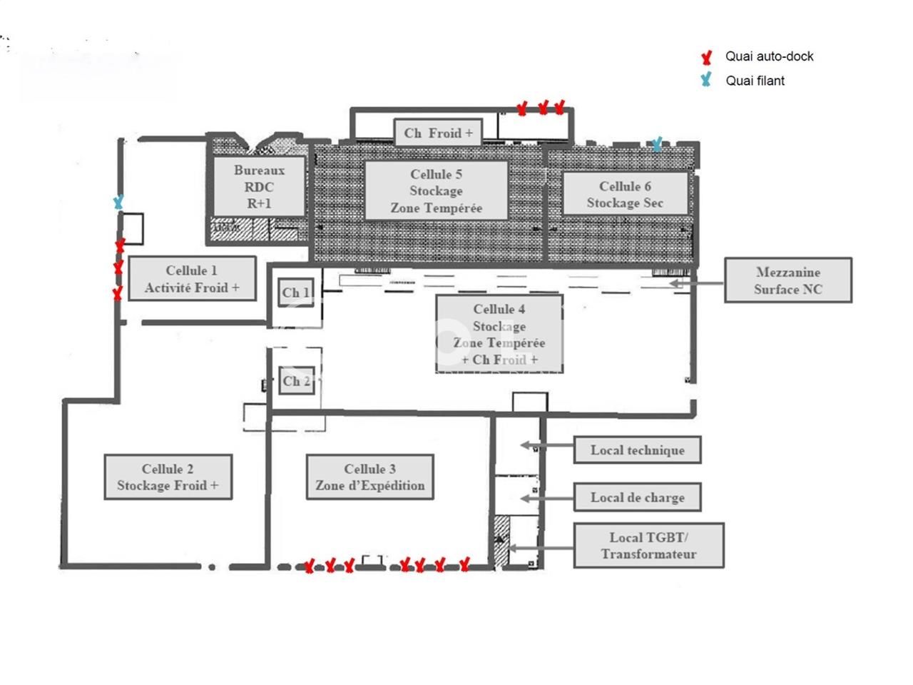 Location entrepots 2660 m² non divisibles