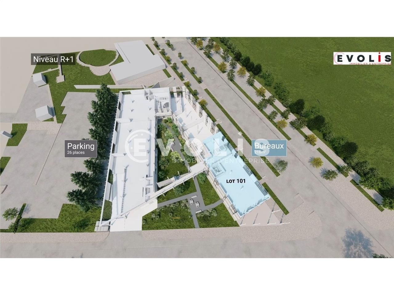 Location bureaux 1512 m² non divisibles