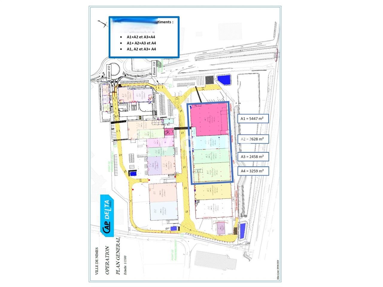Location entrepots 3259 m² non divisibles