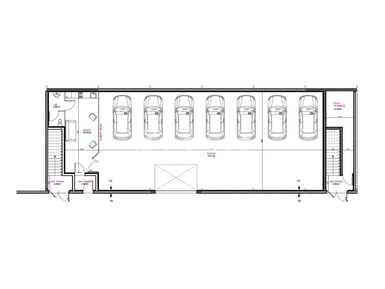 Location entrepots 300 m² non divisibles