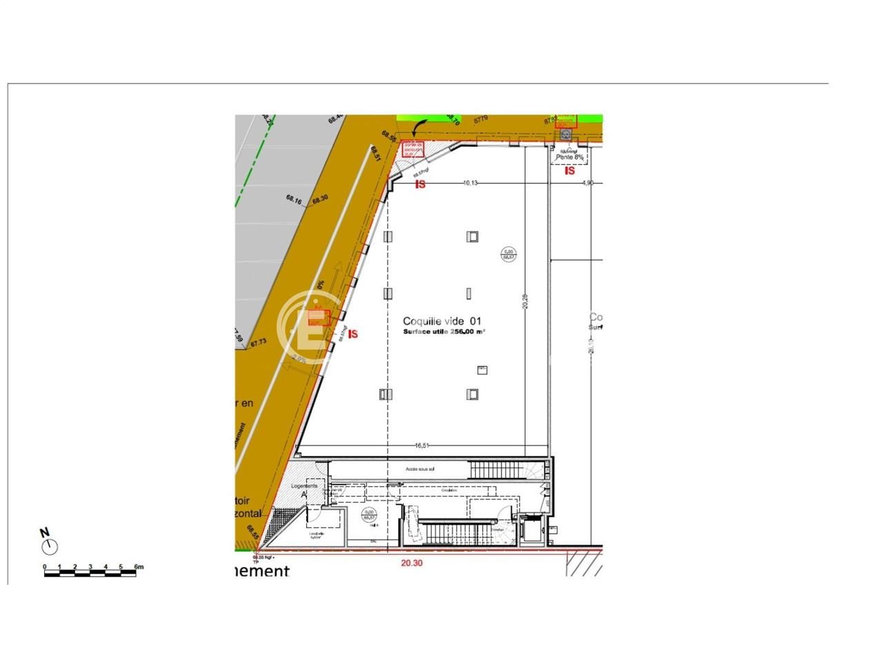Vente locaux commerciaux 260 m² non divisibles